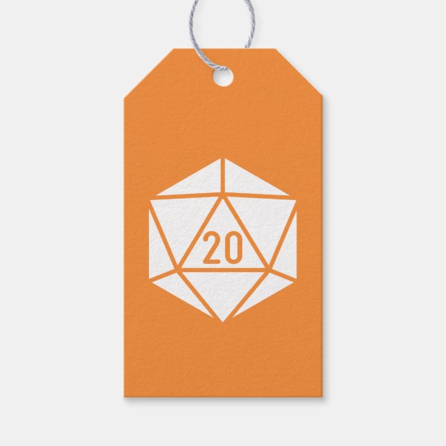 Tabletop Chic in Orangefarbenem Geschenk Geschenkanhänger (Vorderseite)