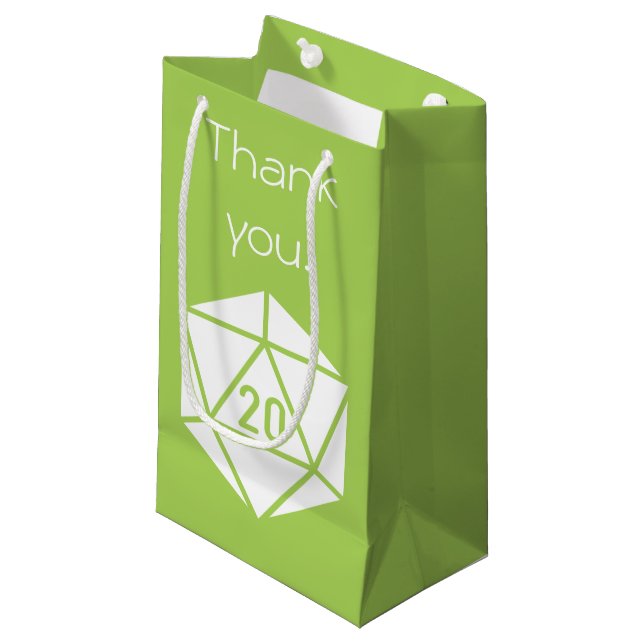 Tabletop Chic in Peridot Gift Bag Kleine Geschenktüte (Vorderseite Schrägansicht)