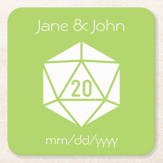 Tabletop Chic in Peridot Paper Untersetzer (Vorderseite)