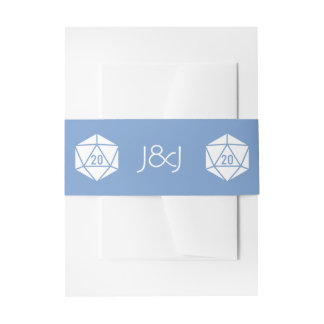 Tabletop Chic in Periwinkle Einladung Bauchband Einladungsbanderole