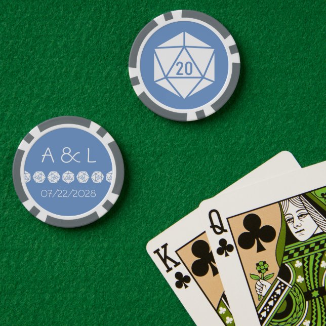 Tabletop Chic in Periwinkle Pokerchips (Pokertisch (doppelt))