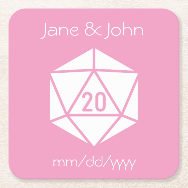Tabletop Chic in Petal Pink Paper Untersetzer (Vorderseite)