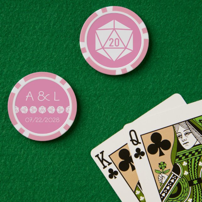 Tabletop Chic in Petalrosa Pokerchips (Pokertisch (doppelt))