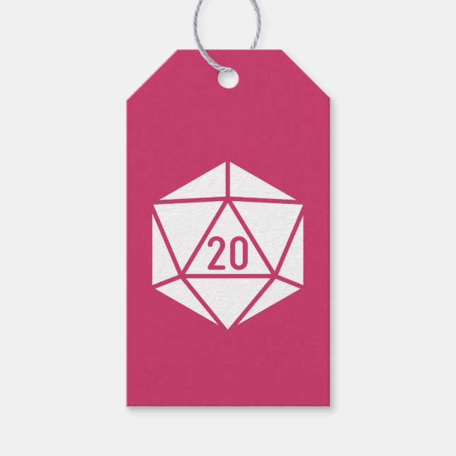 Tabletop Chic in Raspberry - Geschenkmarke Geschenkanhänger (Vorderseite)