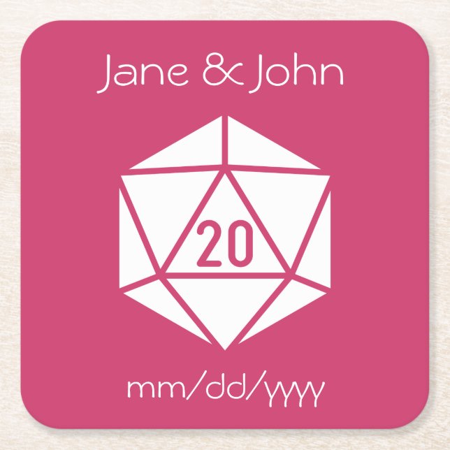 Tabletop Chic in Raspberry Paper Untersetzer (Vorderseite)