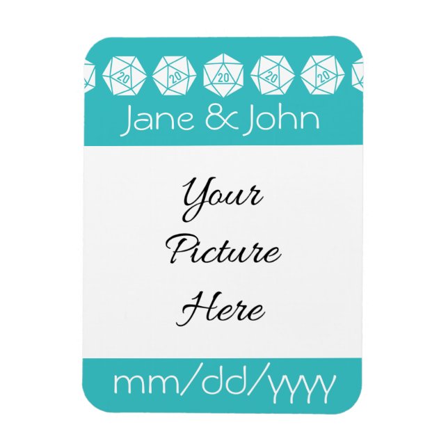 Tabletop Chic in Türkis Rett-the-Date-Magnet Magnet (Vertikal)