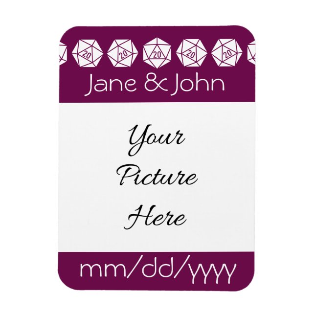 Tabletop Chic in Wine Rett-the-Date Magnet (Vertikal)