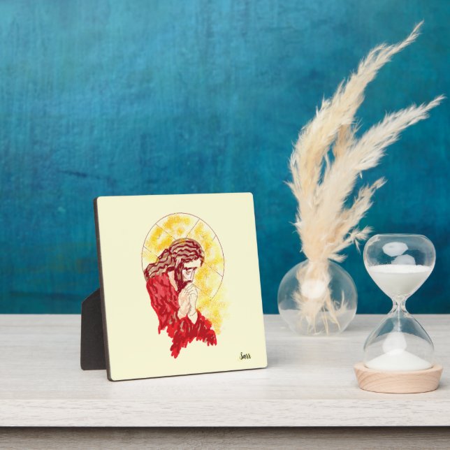 Tabletop Easel mit Leinwand : Christus im Gebet Fotoplatte (InSitu)