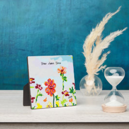 Tabletop Easel mit Leinwand ; Wilde Blume Fotoplatte