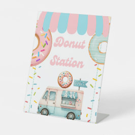 Tabletop Food Signage Donut Station Sockelschild