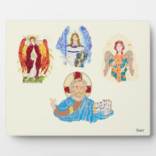 Tabletop mit Easel : Archangels mit Christus Fotoplatte