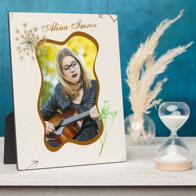 Tabletop-Plakette 8x10 mit Easel Fotoplatte (Seite)
