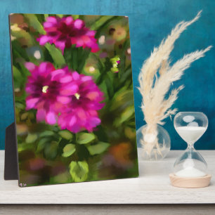 Tabletop Plaque Dahlias aus meinem Garten Fotoplatte
