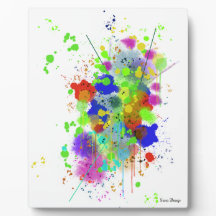 Tabletop Plaque Ink Spritzer Easel
