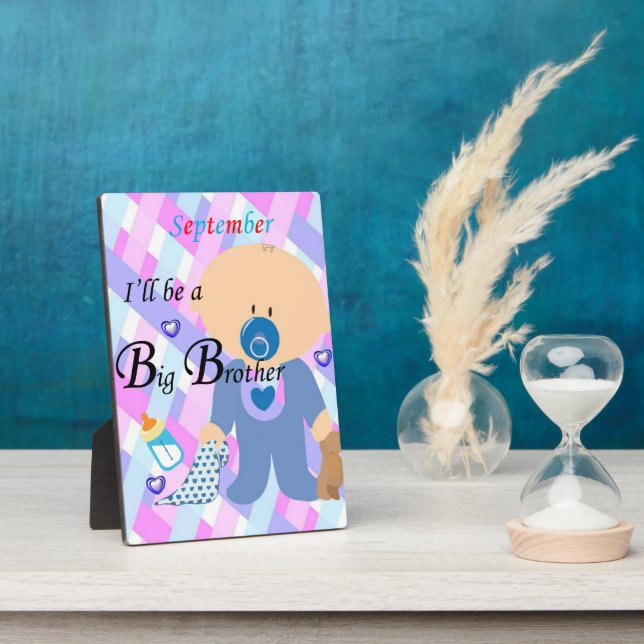 Tabletop Plaque mit Easel Big Brother September Fotoplatte (Seite)