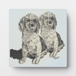 Tabletop Plaque mit Easel : Cocker Spaniel's Fotoplatte