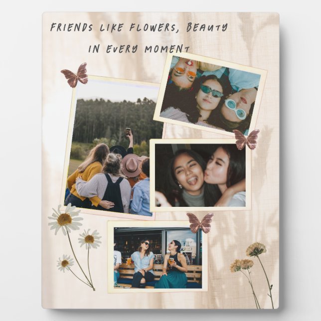 Tabletop Plaque mit Easel Custom Friendship Design Fotoplatte (Vorderseite)