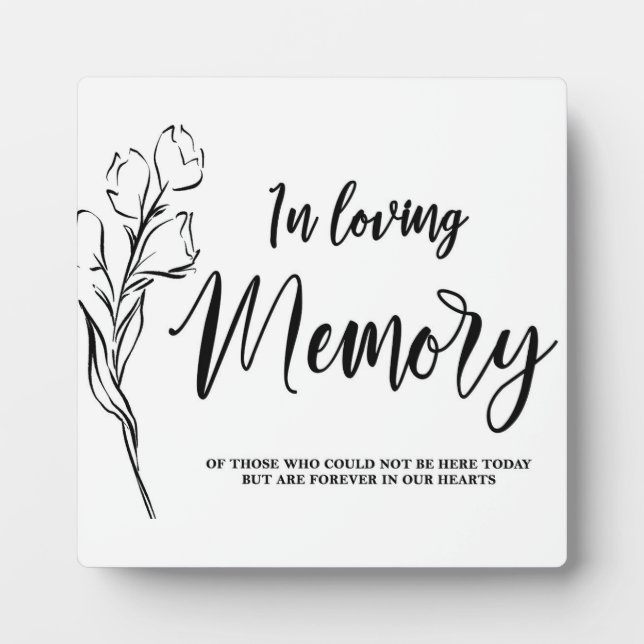 Tabletop Plaque mit Easel Fotoplatte (Vorderseite)