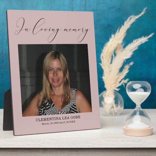 Tabletop Plaque mit Easel Fotoplatte (Seite)