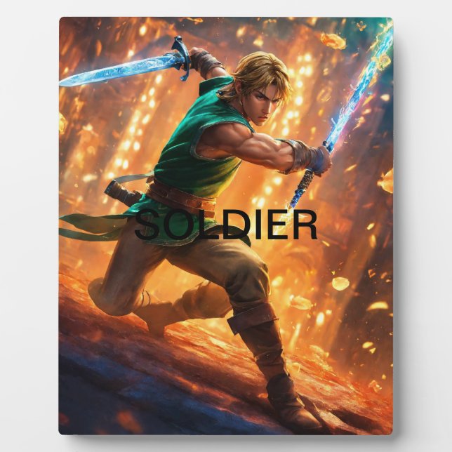 Tabletop Plaque mit Easel Fotoplatte (Vorderseite)