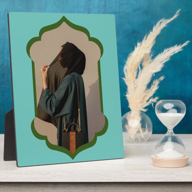 Tabletop Plaque mit Easel für eine gemütliche Zuha Fotoplatte (Seite)
