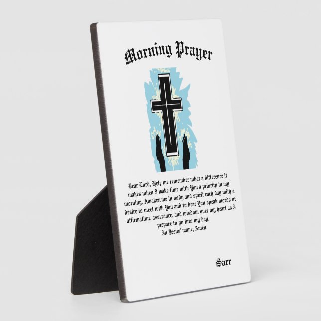 Tabletop Plaque mit Easel : Gebet Fotoplatte (Seite)