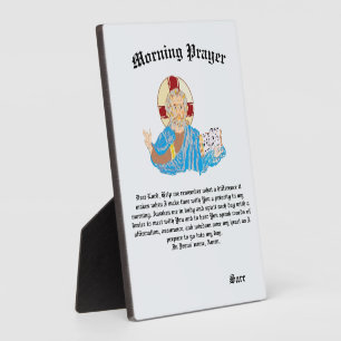 Tabletop Plaque mit Easel : Morgengebet Fotoplatte