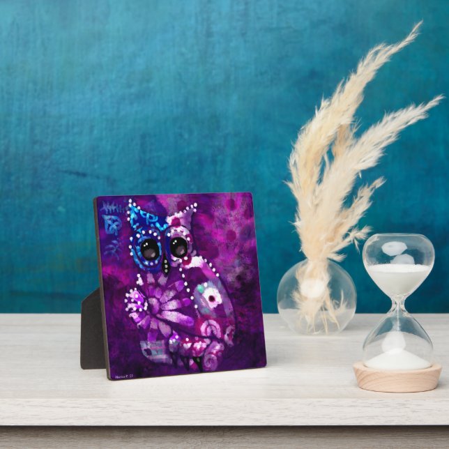 Tabletop Plaque Whimsisches Abstraktes Schale Lila Fotoplatte (InSitu)