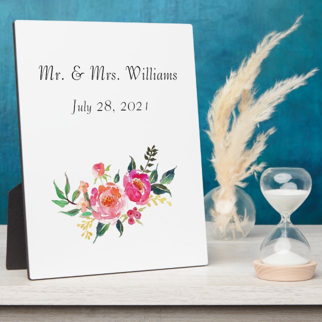 Tabletop Plaque with Easel - Wedding Fotoplatte (Seite)
