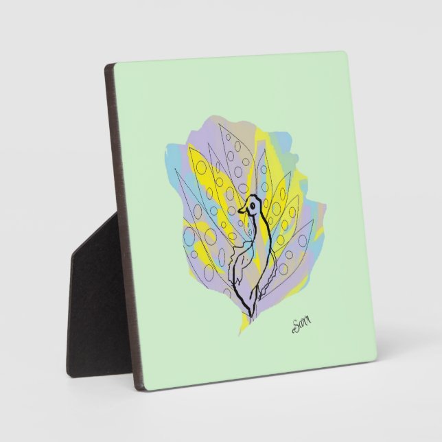 Tabletop W/Canvas : Plaque de Pecock (Recto)