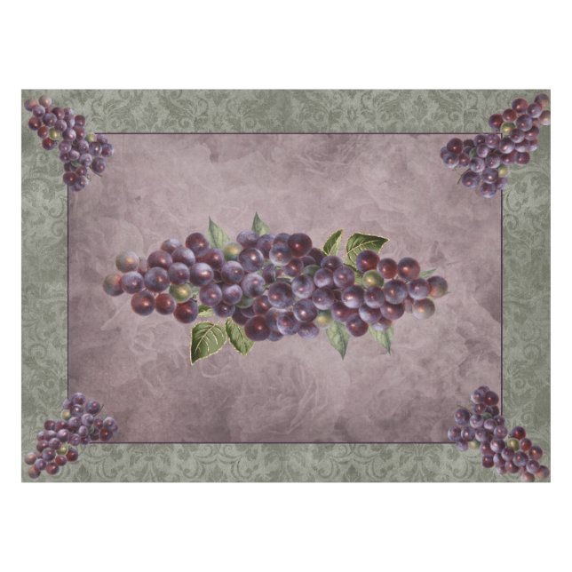 Tablette 52x70 Trauben mit Blumenkronen Tischdecke (Vorderseite (Horizontal))
