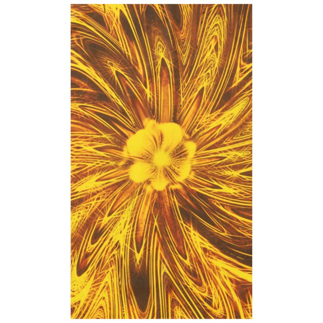 Tablette Abstrakte Linien Gelbe Blume Tischdecke (Vorderseite)