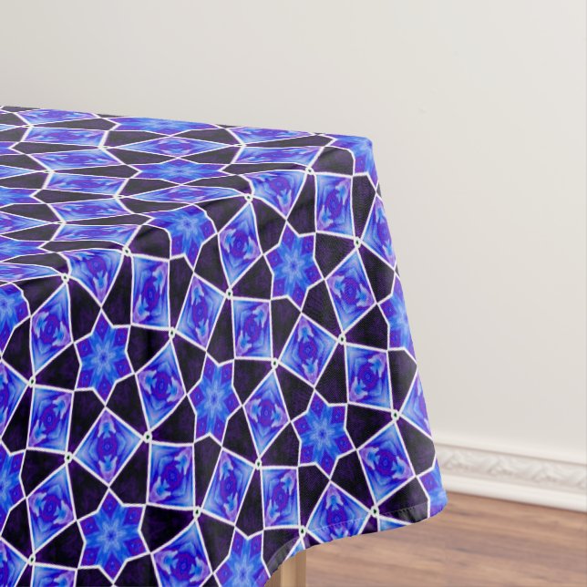 Tablette Blau-Schwarz-Star Tischdecke (Beispiel)
