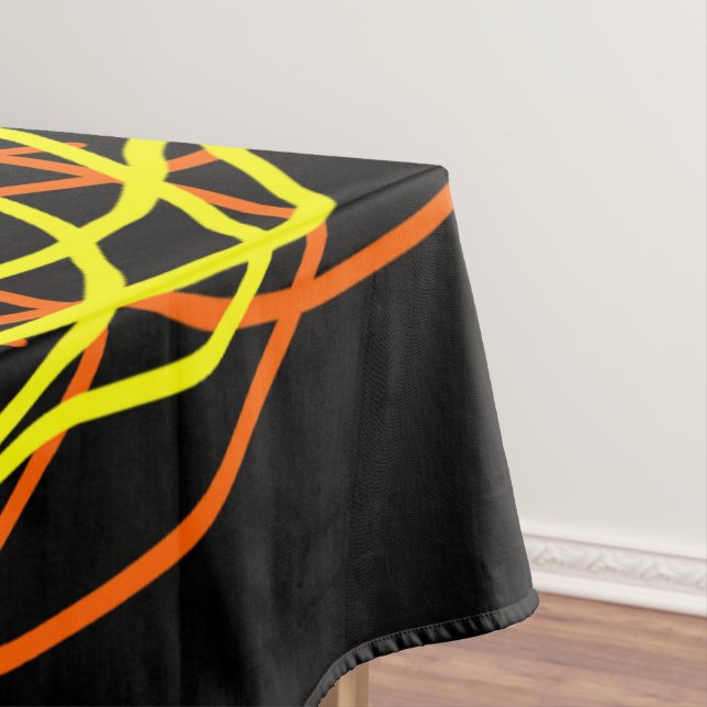 Tablette, Blume Gelborange Kaleidoskop Tischdecke (Beispiel)