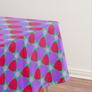 Tablette lila, Kirsche und grüne Blume Tischdecke