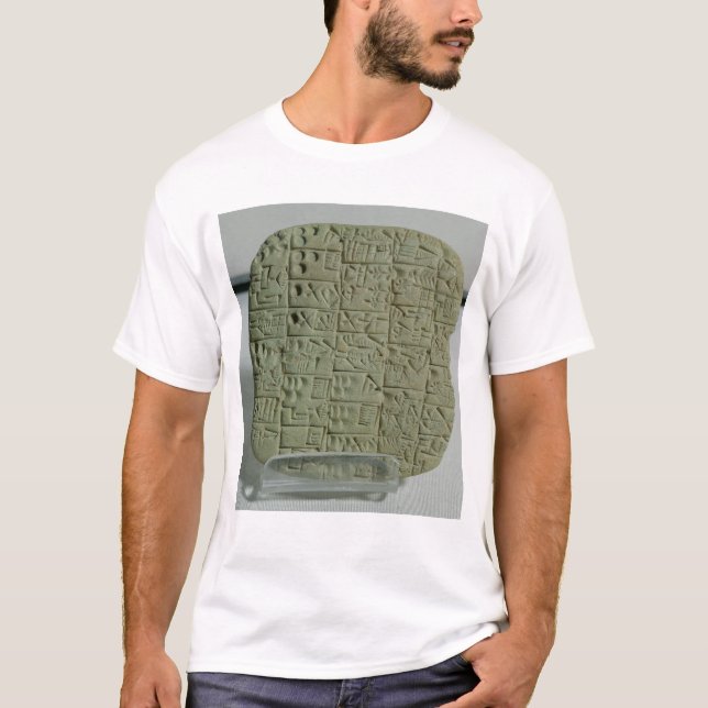 Tablette mit keilförmigem Skript T-Shirt (Vorderseite)
