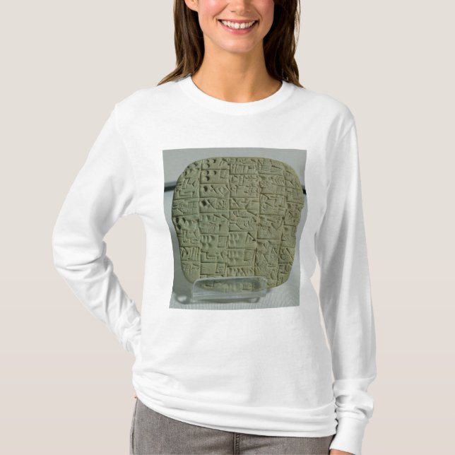 Tablette mit keilförmigem Skript T-Shirt (Vorderseite)