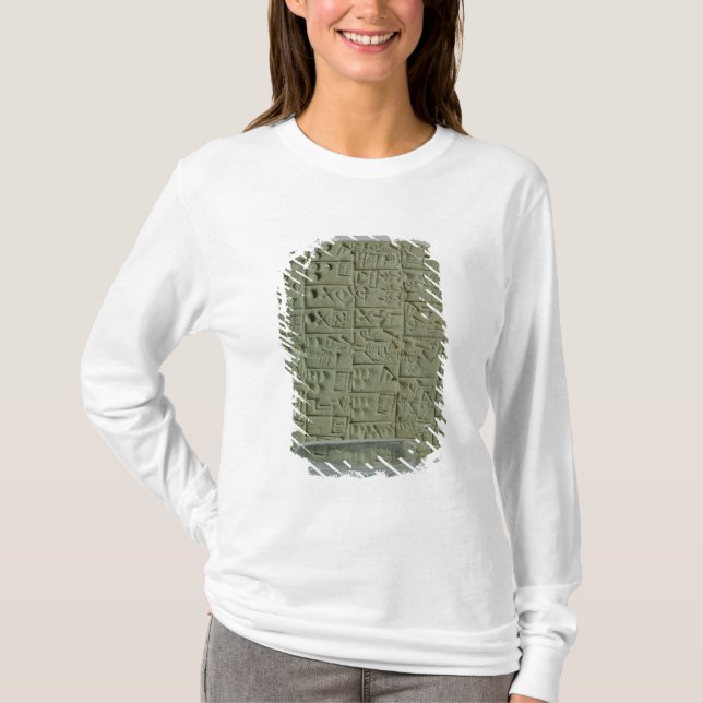 Tablette mit keilförmigem Skript T-Shirt (Vorderseite)