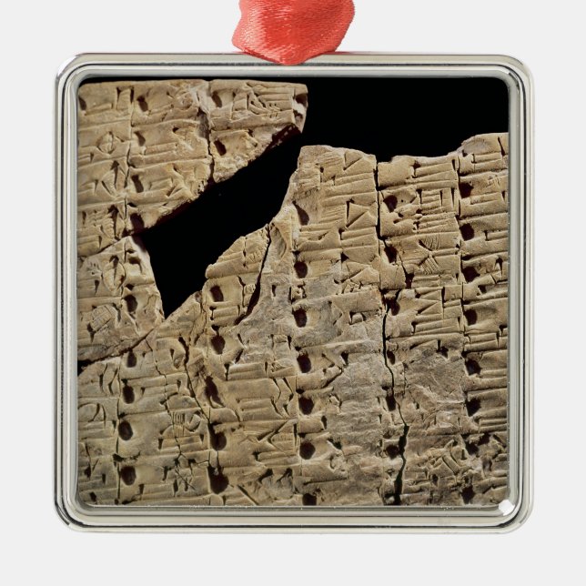 Tablette mit keilförmigem Skript, von Uruk Ornament Aus Metall (Vorne)