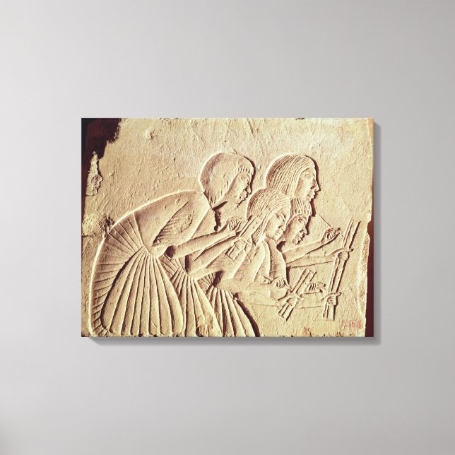 Tablette mit vier Schreibern Leinwanddruck (Vorderseite)