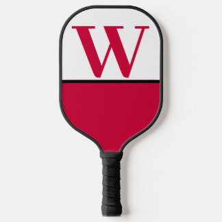 Tablette mit weißer Uni Monogramm Pickleball-Padde Pickleball Schläger