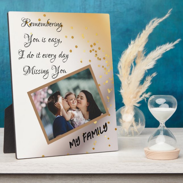Tablette personalisiert, Plaque 8x10 mit Easel Fotoplatte (Seite)