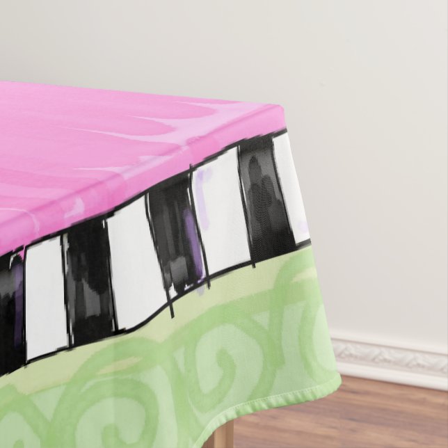 Tablette Rosa grüne Blüte Tischdecke (Beispiel)