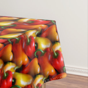 Tablette Rot und Gelb Paprikaschoten Tischdecke
