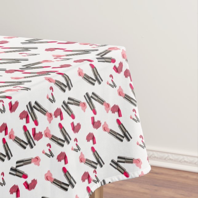 Tablette Roter und rosa Lipstick Makeup Salon Tischdecke (Beispiel)