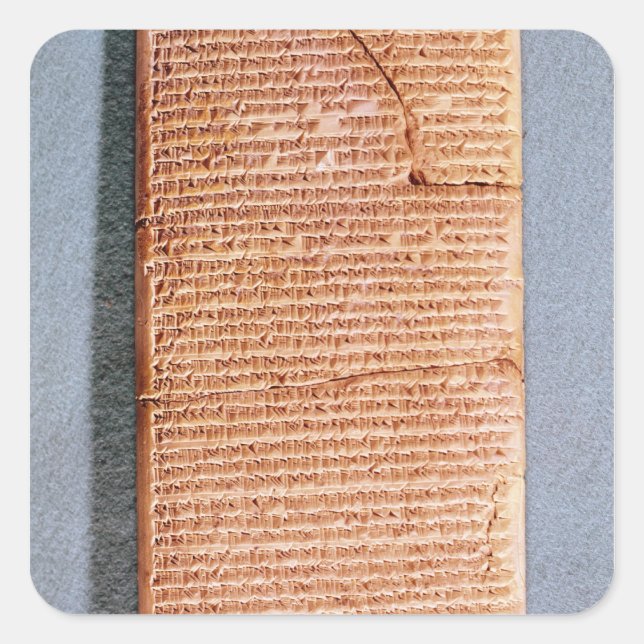 Tablette über die rituellen Opfer Quadratischer Aufkleber (Vorderseite)