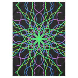 Tablettenfilm, Blume von Schwarzgrün Kaleidoskop Tischdecke