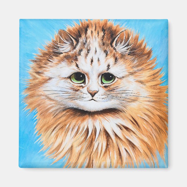 Tablettenkatze mit grünen Augen, Head Study von L. Magnet (Vorne)