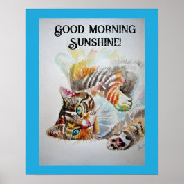 Tablettentische Niedlich Katzen Katzen Aquarell Poster