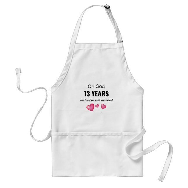 Tablier 13e anniversaire de Mariage Drôle cadeau pour lui  (Devant)